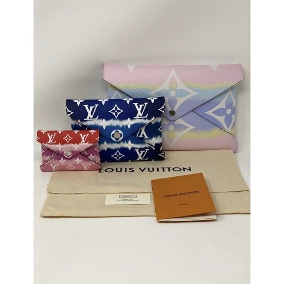NEW Louis Vuitton Pochette Set Kirigami Escale Tie-Dye Giant Monogram - Picture 5 of 10